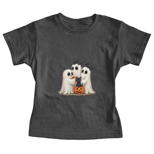 Halloween Ghost Cats Baby Tees