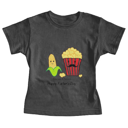 Baby Corn and Popcorn Happy Father’s Day Baby Tees