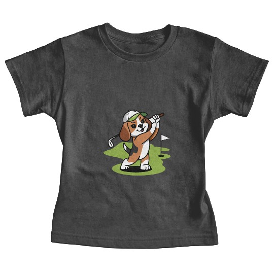 beagle dog golf Baby Tees