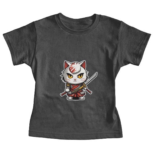 ninja cat with a katana 2 Baby Tees