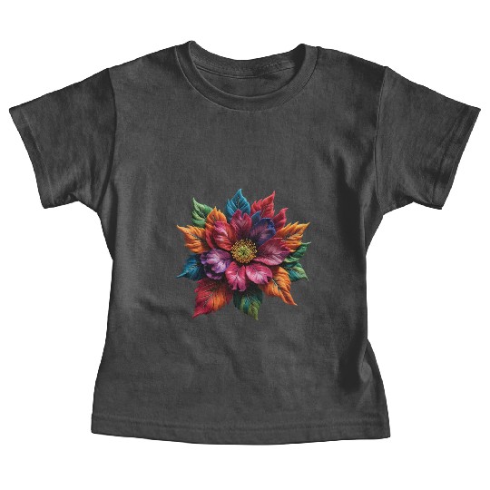 Spectrum Bloom - The Vivid Floral Symphony Baby Tees
