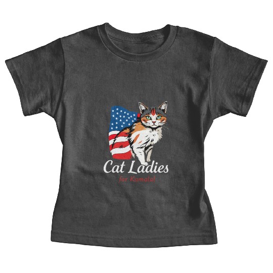 Cat Ladies for Kamala A Patriotic Fusion Baby Tees
