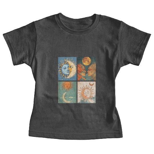 Moon and Sun Tarot Card Designed Look Baby Tees