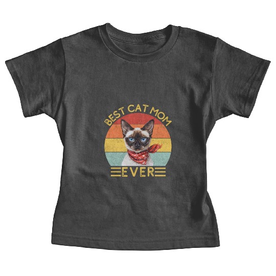 Best Cat Mom Ever Siamese Cat Lover Owner Cat Mama Baby Tees