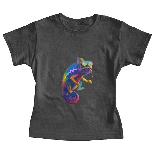 Psychedelic Chameleon Vibes Baby Tees