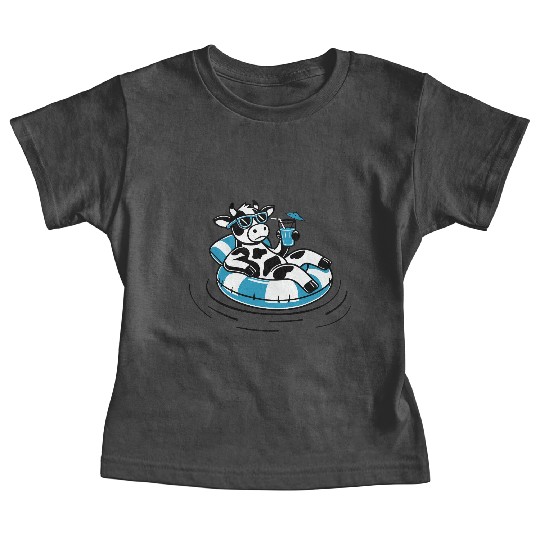 Cool Cow Float Baby Tees