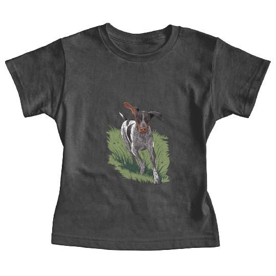 German Shorthaired Pointer Running In Field Baby Tees