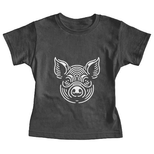 Pig face pigs vector farm animal path19 Baby Tees
