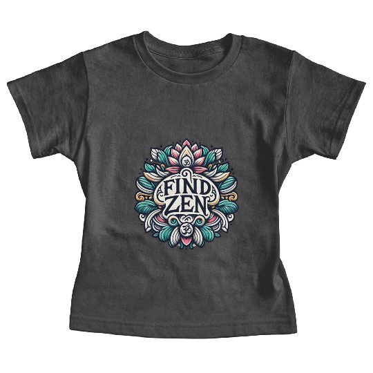Find Zen, Zen Yoga Design Baby Tees