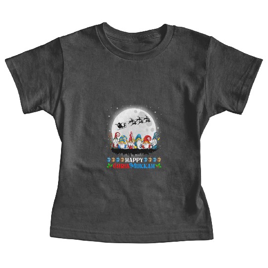Happy Chrismukkah Gnomes Christmas Hanukkah Baby Tees