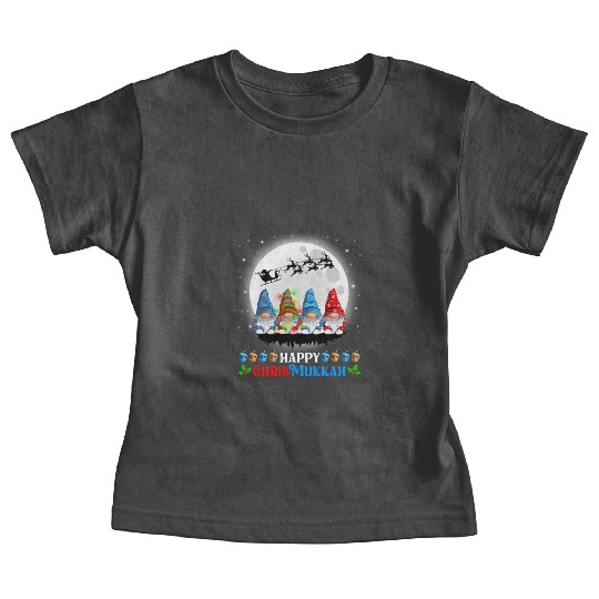 Happy Chrismukkah Gnomes Christmas Hanukkah Baby Tees