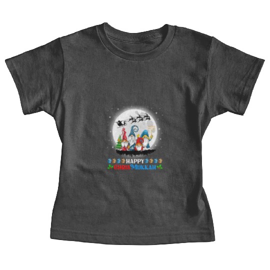 Happy Chrismukkah Gnomes Christmas Hanukkah Baby Tees