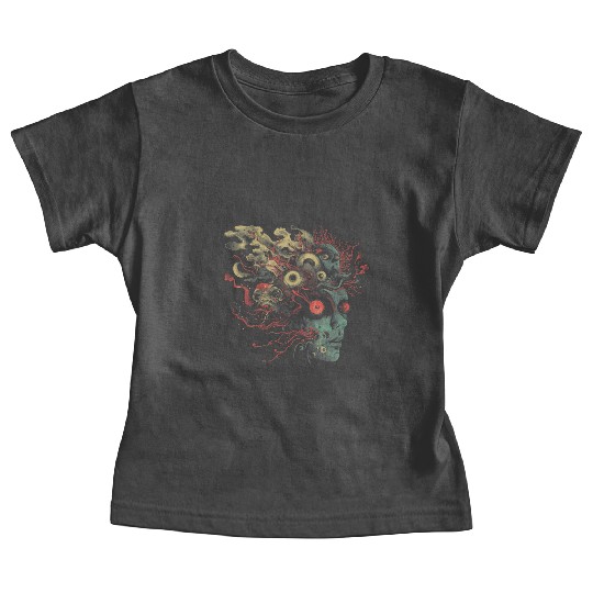 Weirdcore Aesthetic Weird Woman Face Dreamcore Eye Baby Tees