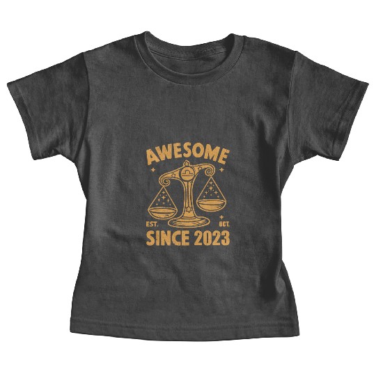 Awesome Since 2023 Libra Zodiac Birthday October Baby Tees