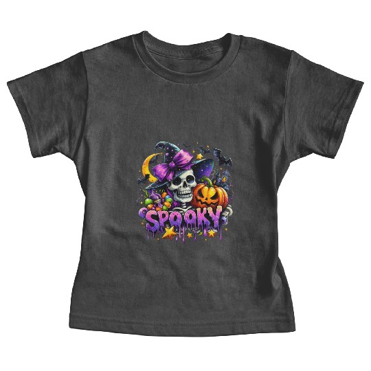 Halloween Spooky Season Witch Skeleton Baby Tees