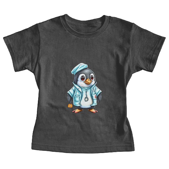 Penguin Doctor, Penguin Famila, Funny Penguin Baby Tees