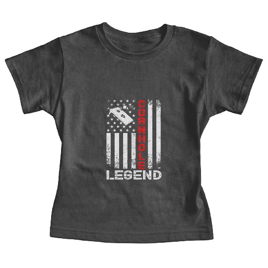 Cornhole Legend US American Flag Baby Tees