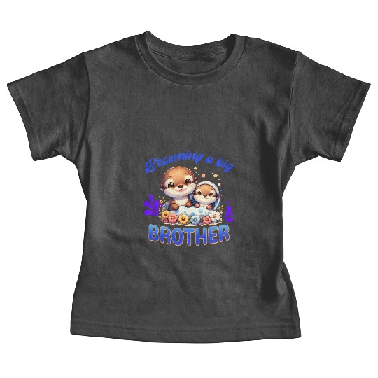 Soon I'll Be A Big Brother, Sweet Otter Brother Baby Tees
