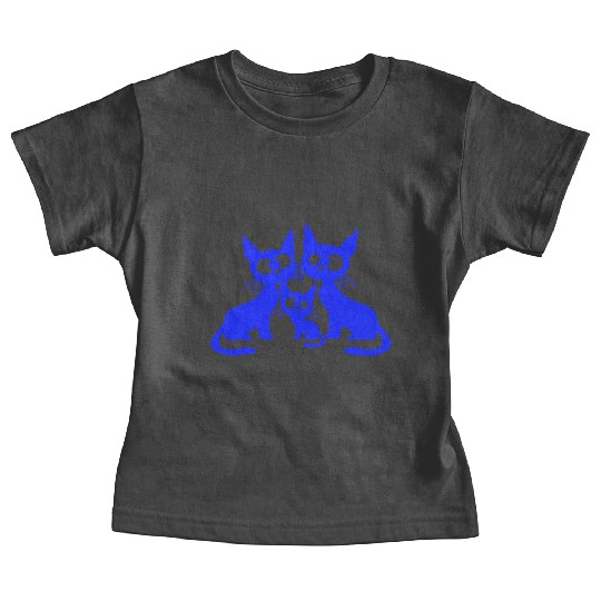 Crazy cat mom dad kitten child kitten family team Baby Tees