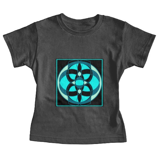 Black and blue abstract design Baby Tees
