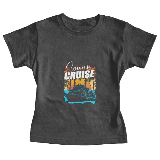 Retro Summer Tropical Beach Vacation Cousin Cruise Baby Tees