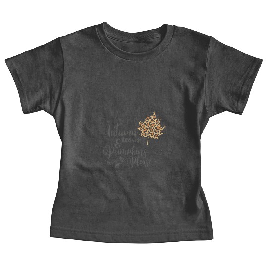 AUTUMN LEAVES AND PUMKINS PLEASE CLOTHING Baby Tees