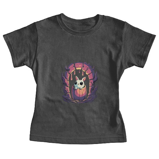 Cute Dungeon Bunny in a Barrel Baby Tees