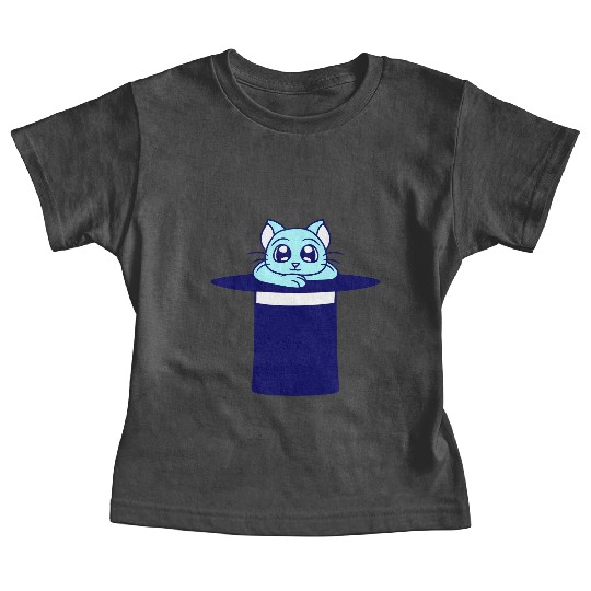 Magical Enchanted Top Hat Cylinder Wizard Cat Sir Baby Tees