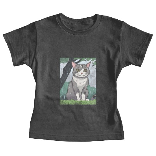 A Cute Anime Cat Baby Tees