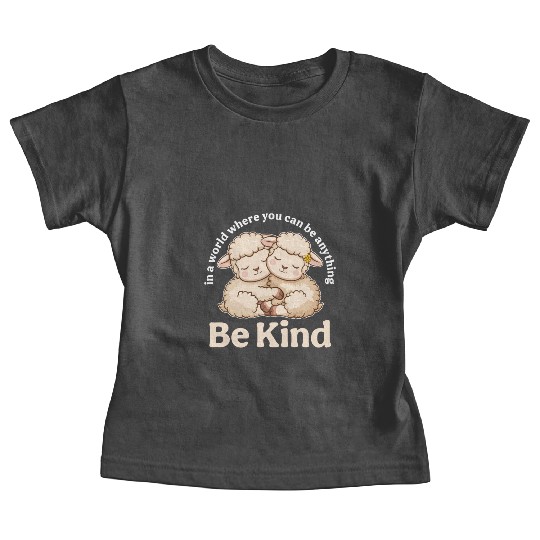 Lamb In a World Where You Can Be Anything Be Kind Baby Tees