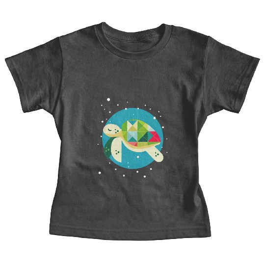 cute turtle - creative underwater world Baby Tees