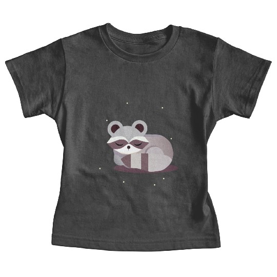 Minimalist raccoon animal illustration Baby Tees