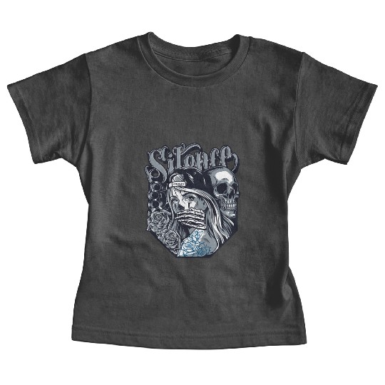 silence Chicano Vintage Design Baby Tees