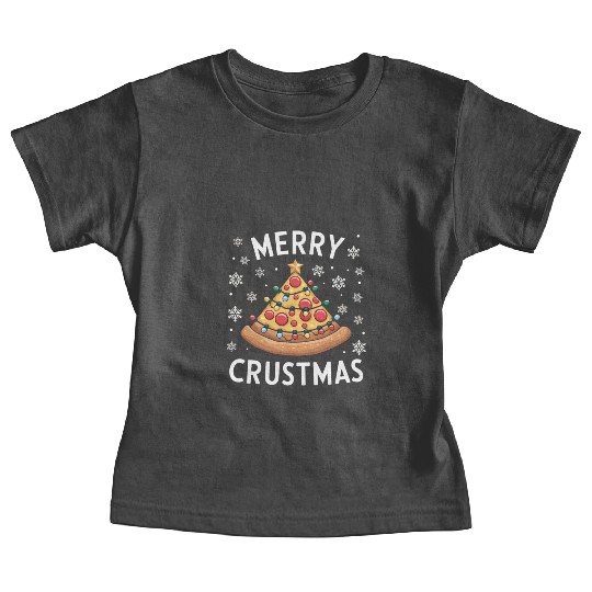 Merry Crustmas Pizza Christmas Tree Xmas Gifts Baby Tees
