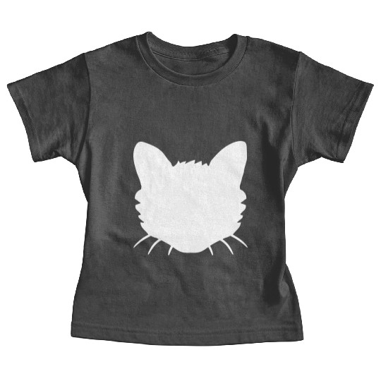 Cat Face Silhouette Kitten Head Outline Outline Baby Tees