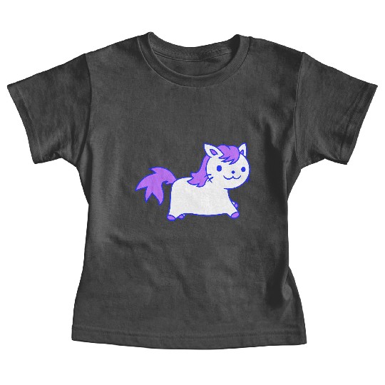 Little Pony Cat Face Little Small Horse Riding Fun Baby Tees