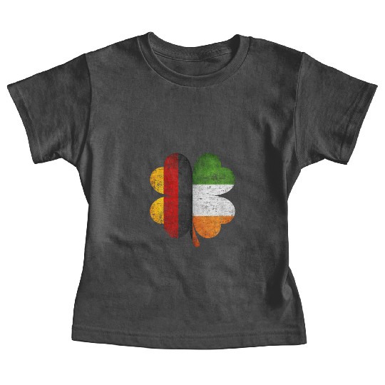 German Irish Shamrock Germany Ireland Flag Baby Tees