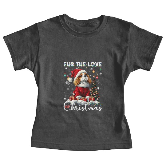 Cavalier King Charles Spaniel Christmas Tree Dog Baby Tees