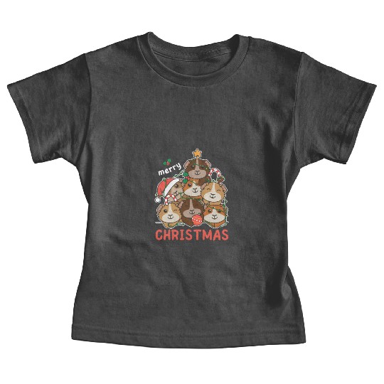 Guinea Pig Christmas Tree Merry Christmas Baby Tees