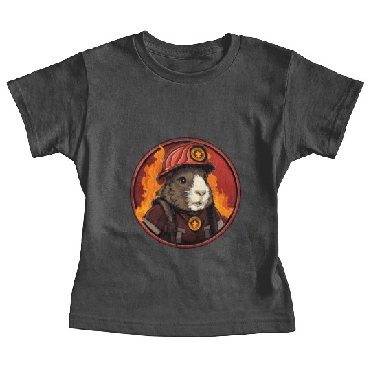 Firefighter guinea pig Baby Tees