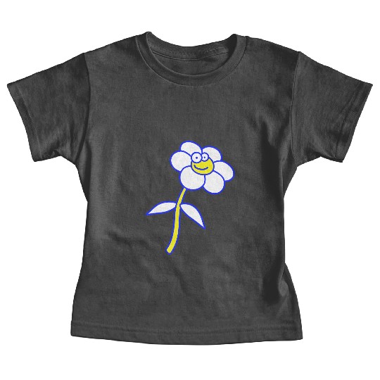 Sweet Flower Spring Summer Nature Funny Face Fun Baby Tees