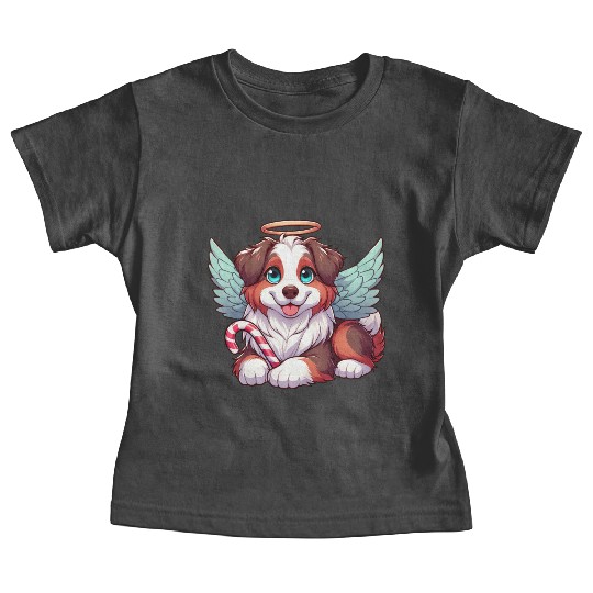 Cute Christmas Dog Australian Shepherd Baby Tees