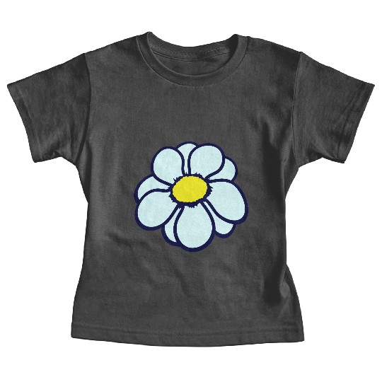 Small Daisy Flower White Decorative Nature Design Baby Tees