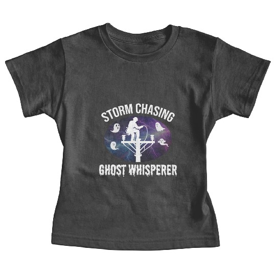 Storm Chasing Ghost Whisperer – Lineman Halloween Baby Tees
