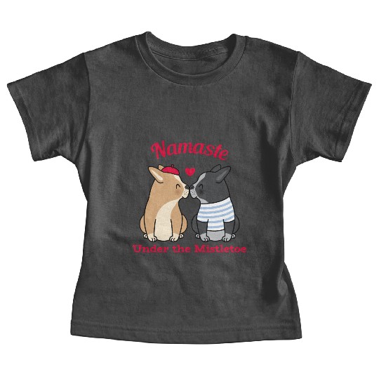 Namaste Under the Mistletoe Christmas Yoga Baby Tees