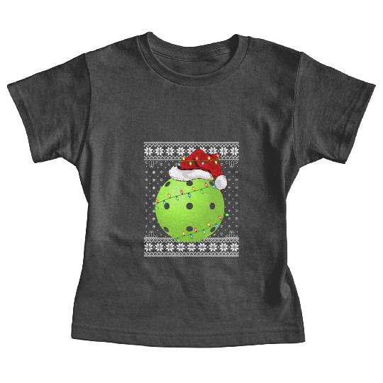 Pickleball Player Ugly Christmas Baby Tees