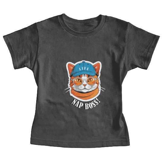 Cat Nap Boss with Cap and Sunglasses Baby Tees
