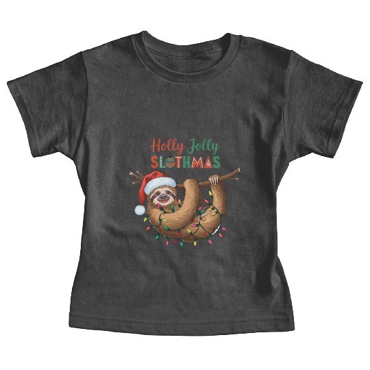 Holly Jolly Slothmas Baby Tees