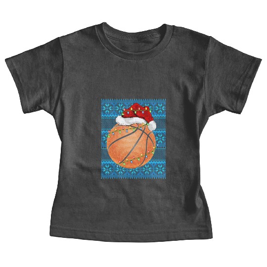 Basketball Christmas Lights Baby Tees