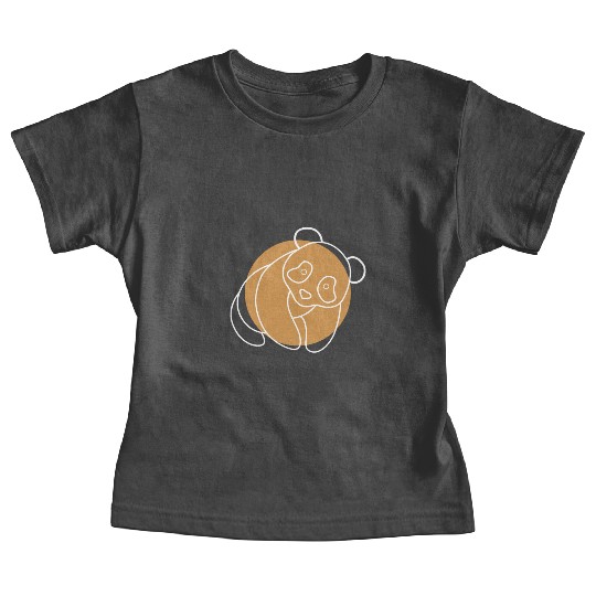 Lineart Panda Bear Ailuropoda Melanoleuca Friend Baby Tees